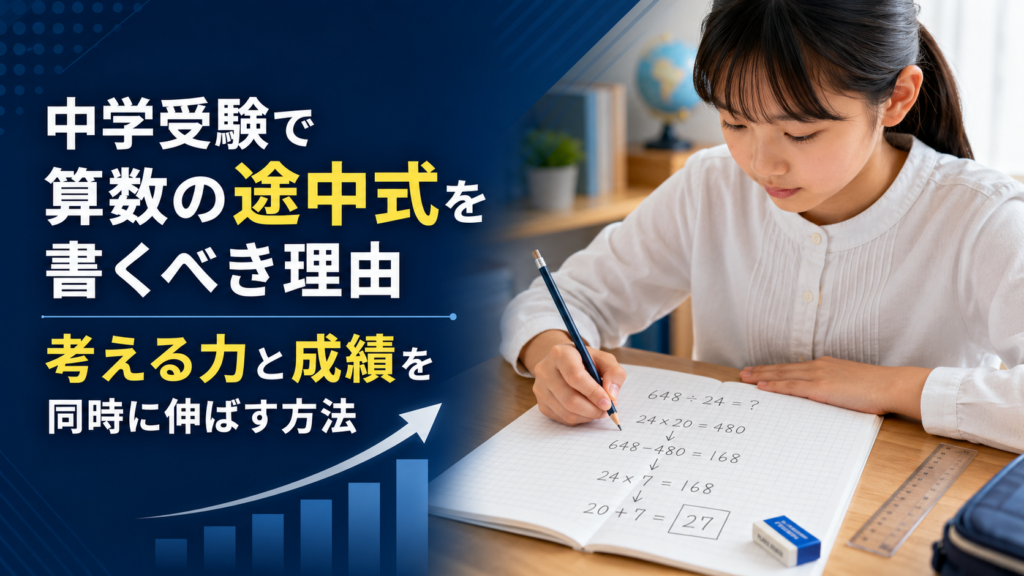中学受験で算数の途中式を書くべき理由｜考える力と成績を同時に伸ばす方法