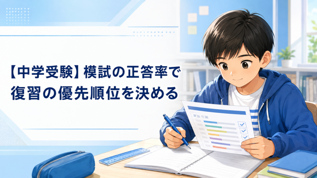 中学受験の模試は正答率に注目｜成績を伸ばす復習の優先順位