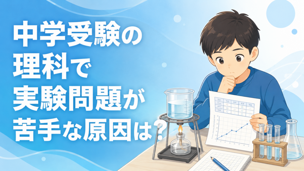 中学受験の理科で実験問題が苦手な原因は？条件整理と考察の読み取り方