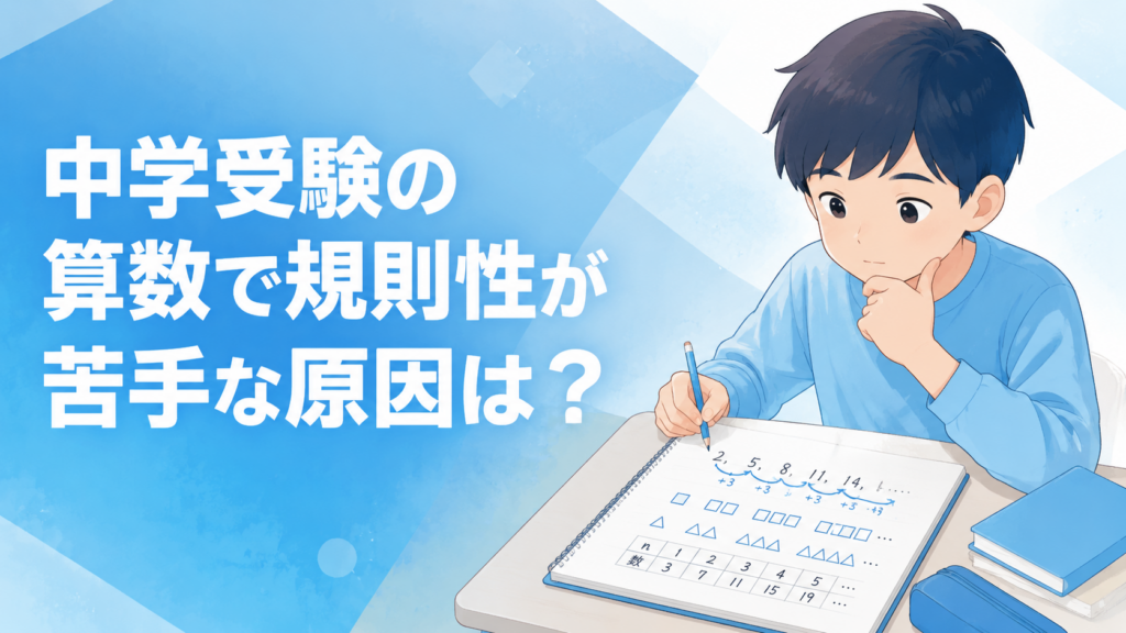 中学受験の算数で規則性が苦手な原因は？書き出しから式につなげる解き方