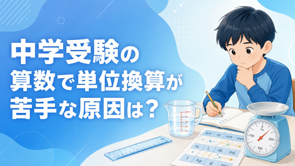 中学受験の算数で単位換算が苦手な原因は？ミスを減らす覚え方と練習法