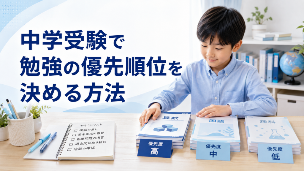 中学受験で勉強の優先順位を決める方法｜塾の宿題が終わらないときの整理法