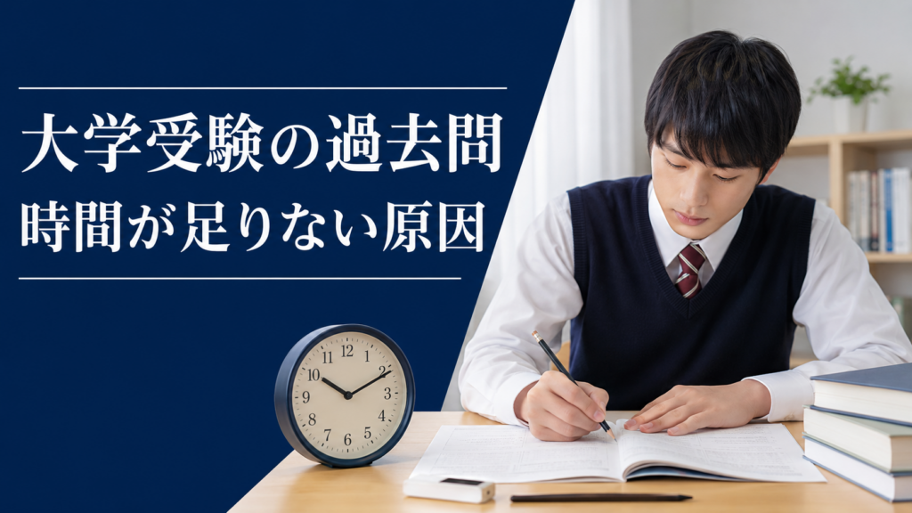 大学受験の過去問で時間が足りない原因は？時間配分を改善する7つの方法