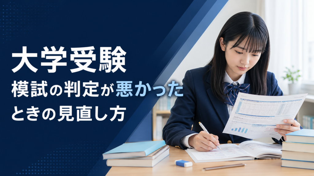 大学受験の模試で判定が悪かったら？成績を伸ばす結果の見直し方