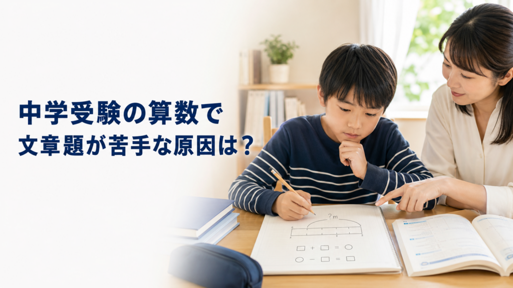 中学受験の算数で文章題が苦手な原因は？読解力と立式力を伸ばす勉強法