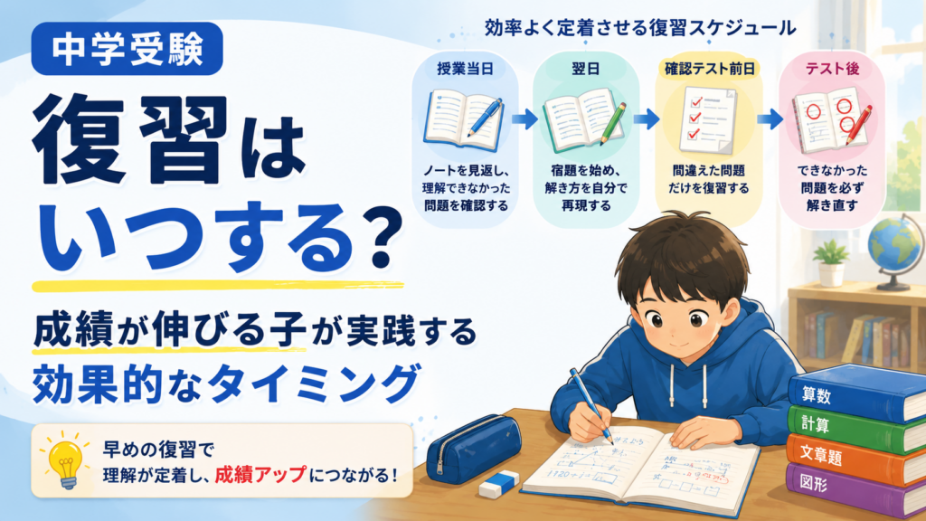 中学受験の復習はいつする？成績が伸びる子が実践する効果的なタイミング