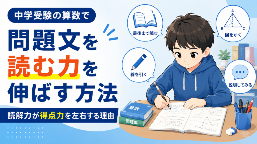 中学受験の算数で問題文を読む力を伸ばす方法｜読解力が得点力を左右する理由