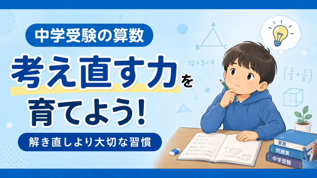 中学受験で算数の「考え直す力」を育てる方法｜解き直しより大切な習慣