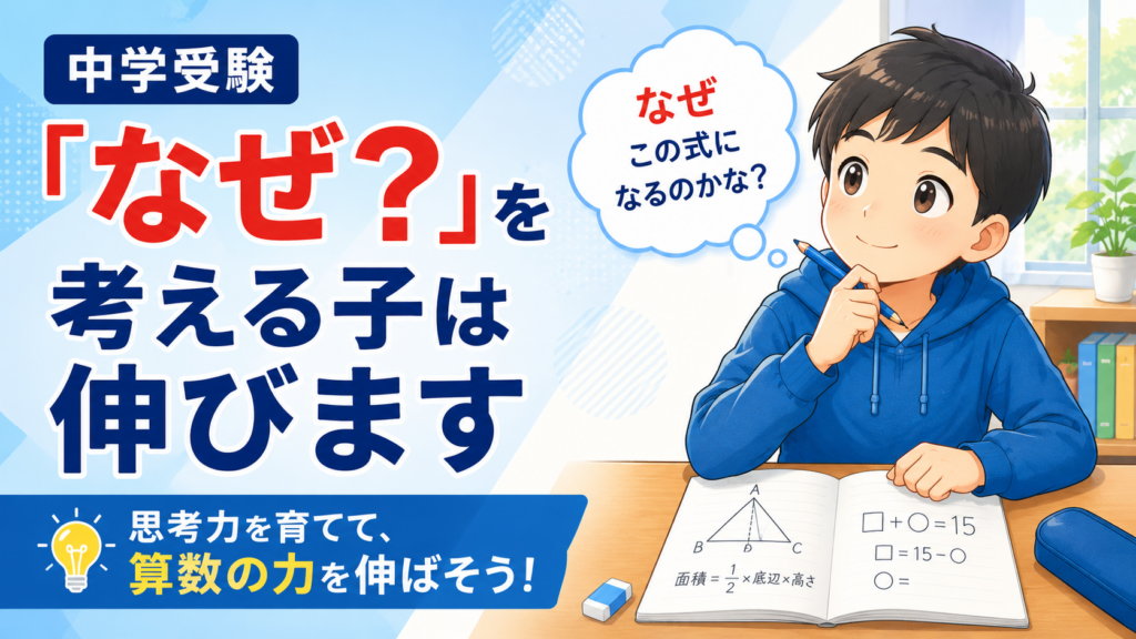 中学受験の算数で「なぜ？」を考える子は伸びる｜思考力を育てる学習法