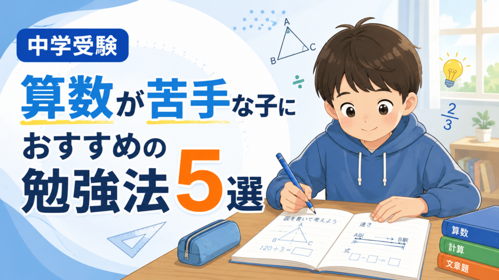 中学受験の算数が苦手な子におすすめの勉強法5選｜成績を伸ばす学習習慣とは