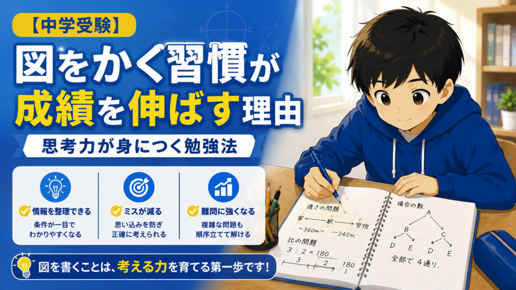 中学受験の算数で図をかく習慣が成績を伸ばす理由｜思考力が身につく勉強法