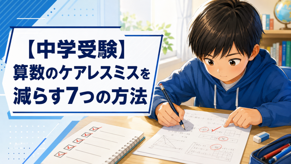 中学受験の算数でケアレスミスが多い原因は？ミスを減らす7つの方法