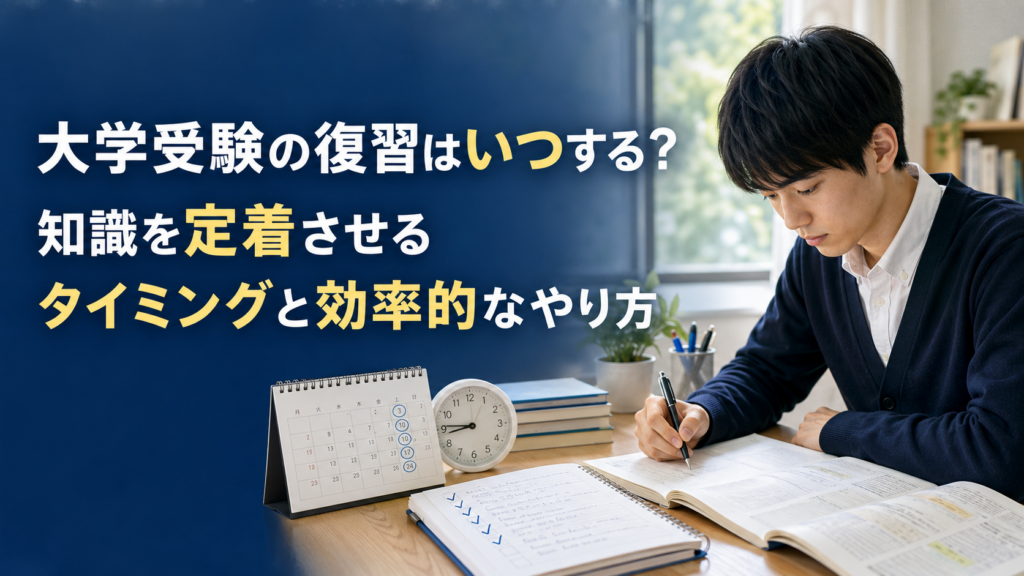 大学受験の復習はいつする？知識を定着させるタイミングと効率的なやり方