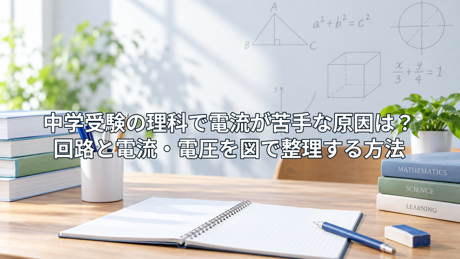 中学受験の理科で電流が苦手な原因は?回路と電流・電圧を図で整理する方法
