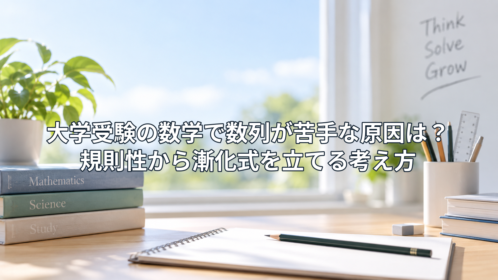 大学受験の数学で数列が苦手な原因は?規則性から漸化式を立てる考え方